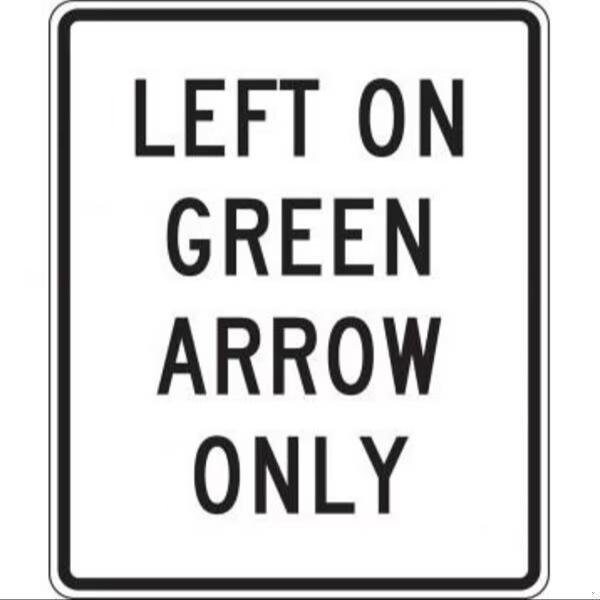 Accuform INTERSECTION SIGN LEFT ON GREEN FRR467HP FRR467HP - main